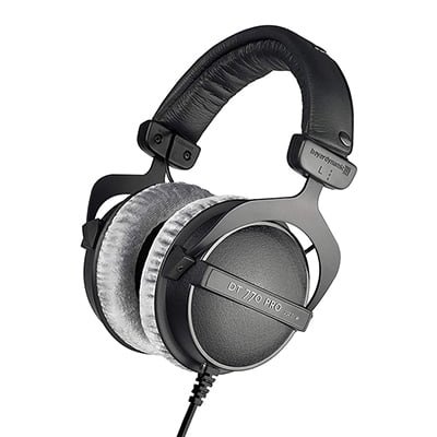 beyerdynamic DT 770 PRO 250 Ohm Over Ear Studio Headphones in Black table